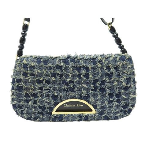 dior malice bag|CHRISTIAN DIOR Denim Malice Shoulder Bag Dark Blue.